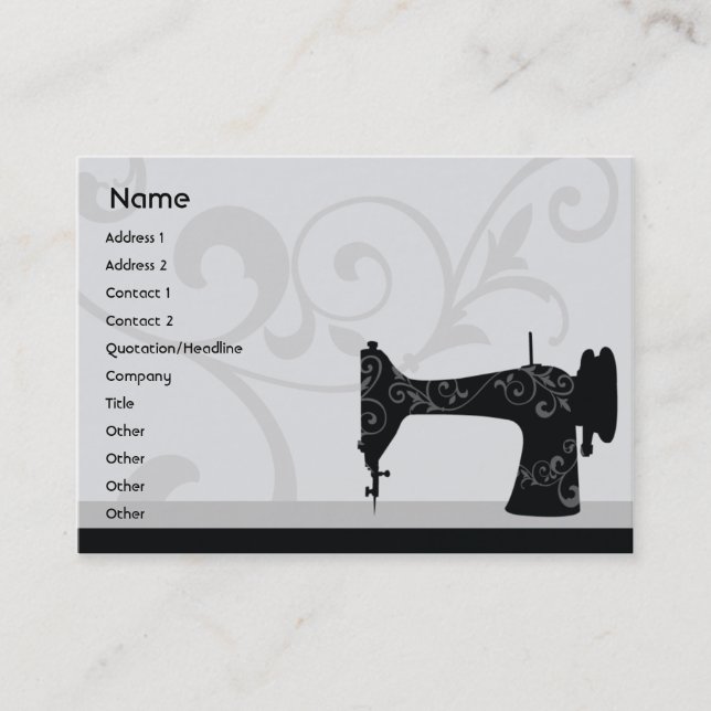 Sewing Machine - Chubby Business Card (Front)