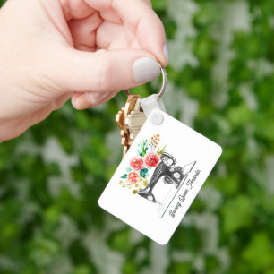 Sewing Machine Crafter Tailor Seamstress Keychain