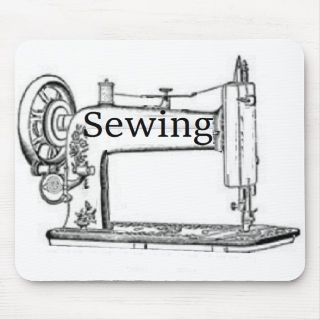 Sewing Machine Design Mouse Pad (Front)