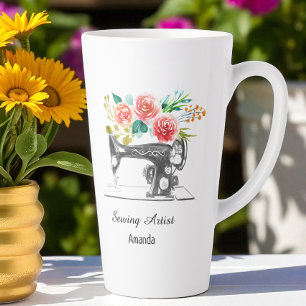 Sewing Machine Dressmaker Tailor Seamstress Latte Mug