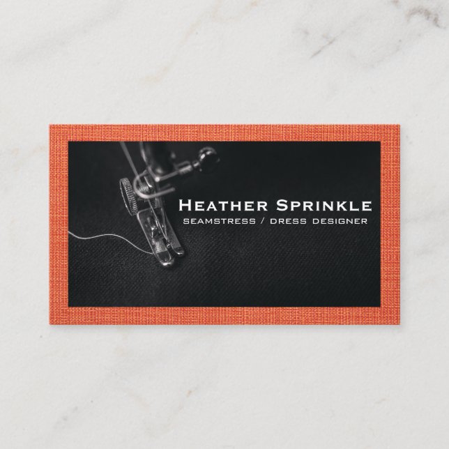 Sewing Machine | Fabric Business Card (Front)