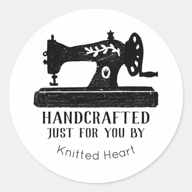 Sewing Machine Handcrafted Sticker (Front)