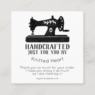 Sewing Machine Handcrafted Thank You Card