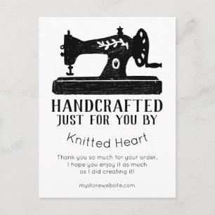 Sewing Machine Handcrafted Thank You Card