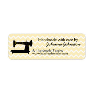 Sewing Machine Handmade By Label Return Address Label