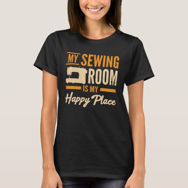 Sewing Machine I Needle & Thread I Crochet Seamstr T-Shirt (Front)
