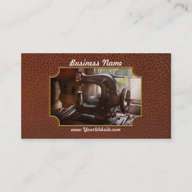Sewing Machine - Leather - Saddle Sewer Business Card (Front)