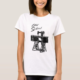 Sewing Machine 'Old School' Ladies T-Shirt