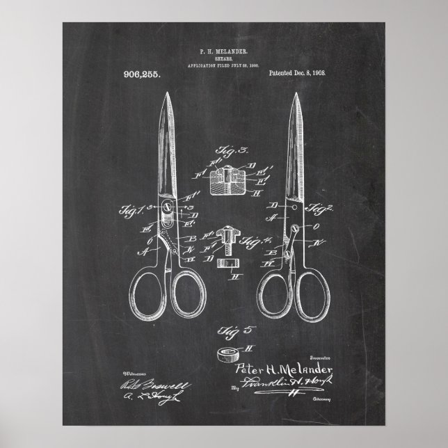 Sewing Machine Patent Poster (Front)