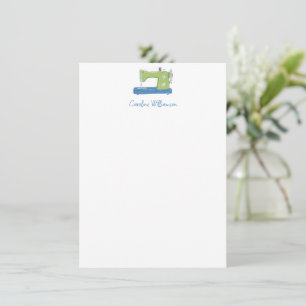 Sewing Machine Personalised Stationery Gift Sewer Card