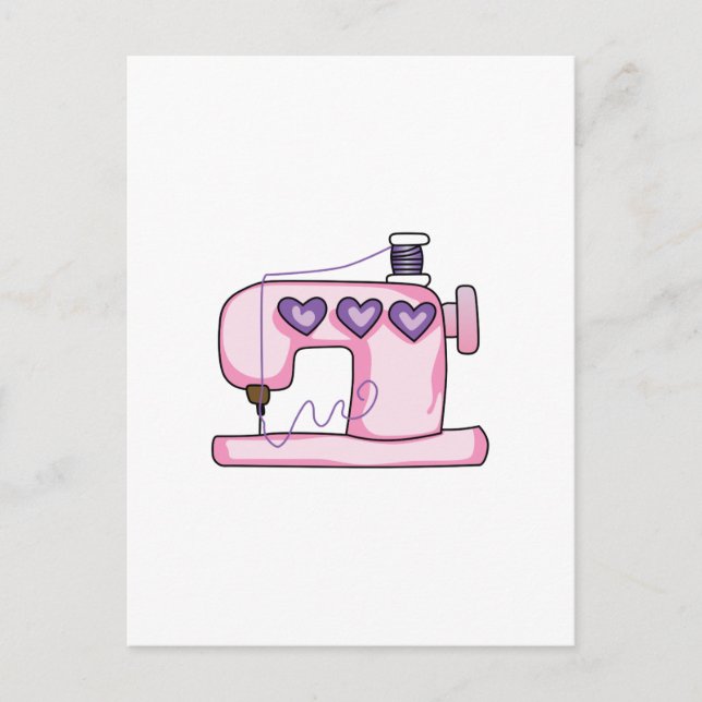 SEWING MACHINE POSTCARD (Front)