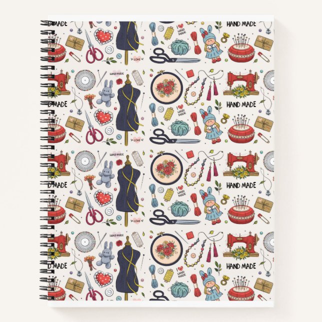Sewing Machine Print Notebook (Front)