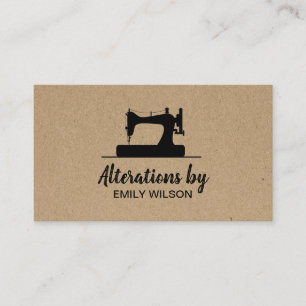 Sewing Machine Seamstress Craft Paper Business Card