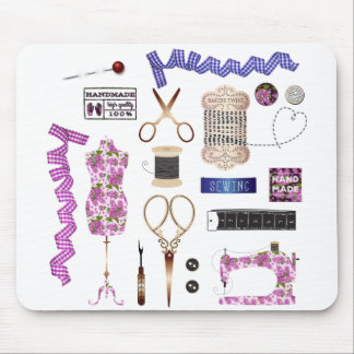 Sewing machine seamstress quilting sewing mouse pad