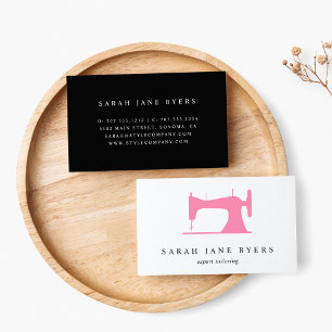 Sewing Machine   Seamstress Tailor Alterations Business Card