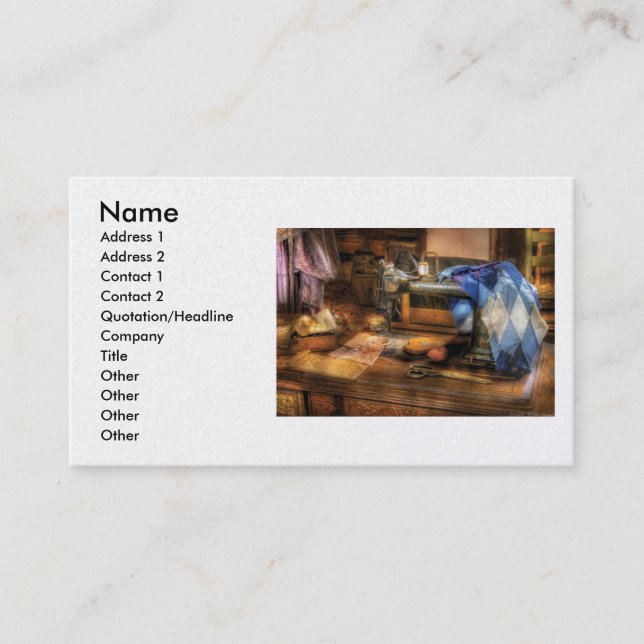 Sewing Machine  - Sewing Machine III Business Card (Front)