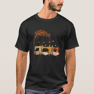 Sewing Machine Sewing Quilting Lover Quilter Fall  T-Shirt