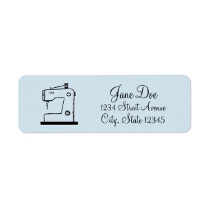 Sewing Machine Sketched ♥ Crafts Return Address Label