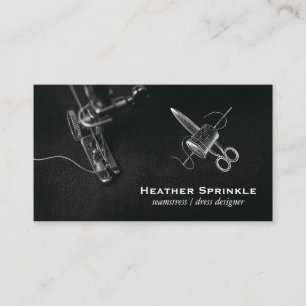 Sewing Machine   Thimble and Shears Business Card