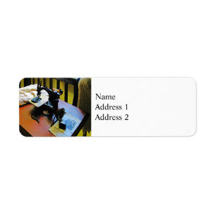 Sewing Machine with Cloth Return Address Label