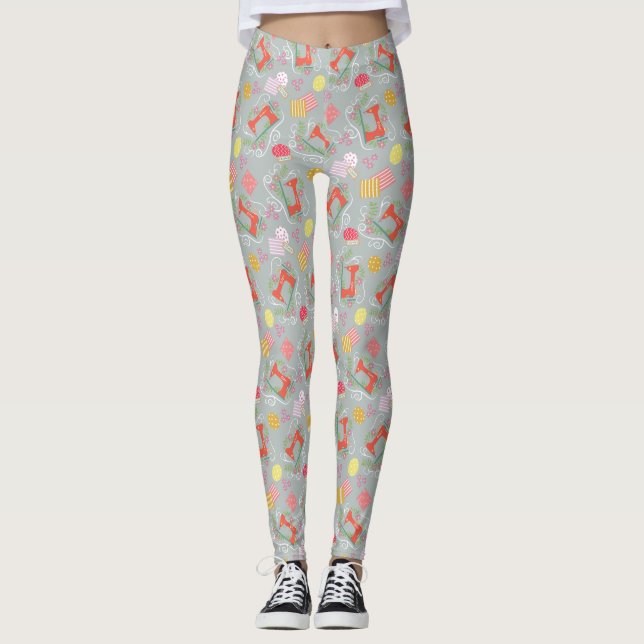 Sewing Machines  Grey Leggings (Front)