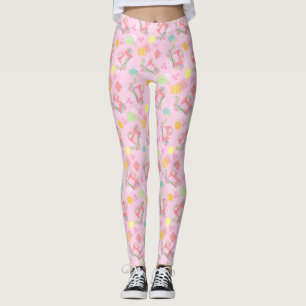 Sewing Machines Pink Leggings