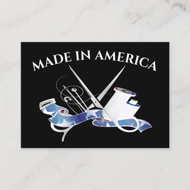 SEWING - Made in America Business Card (Front)