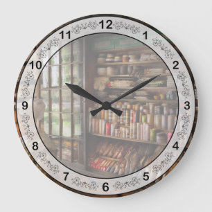 Sewing - Minding the store Large Clock