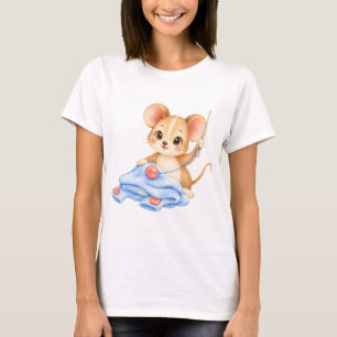 Sewing Mouse in Woolen Dream T-Shirt