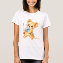 Sewing mouse with needle and thread