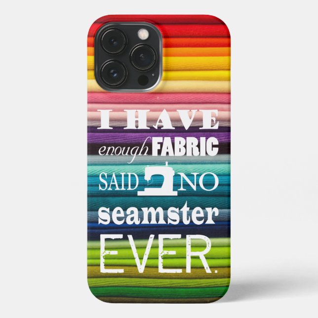 Sewing • Not Enough Fabric Seamster Crafts LifePro iPhone Case (Back)
