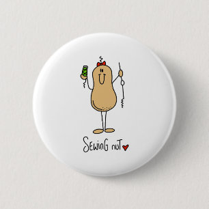 Sewing Nut 6 Cm Round Badge