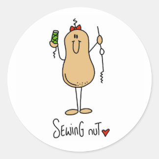 Sewing Nut T-shirts and Gifts Classic Round Sticker