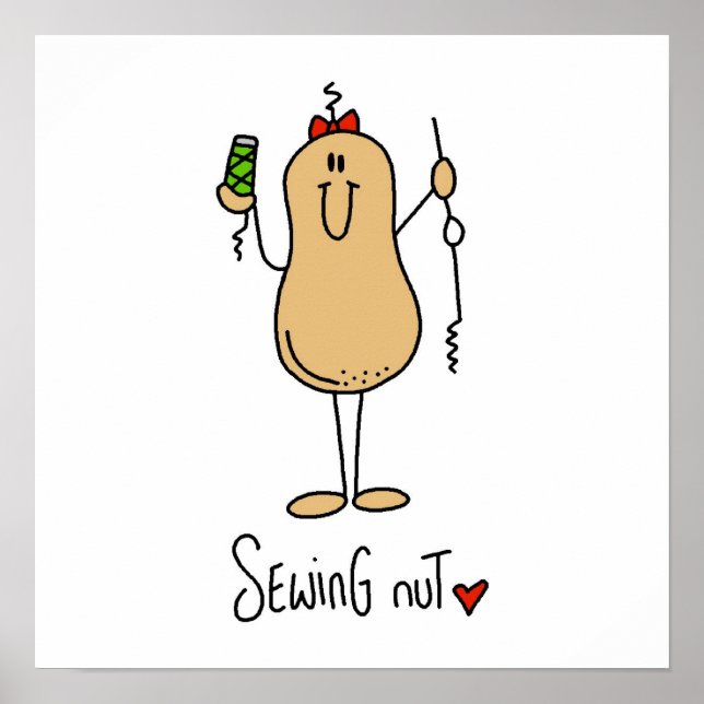 Sewing Nut T-shirts and Gifts Poster (Front)