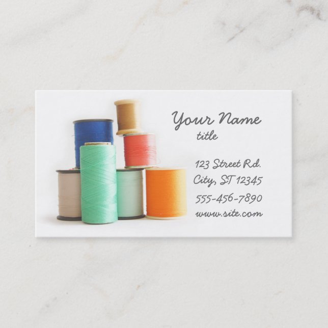 Sewing or Tailoring Business Cards (Front)