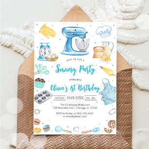 Sewing Party Birthday Invitation