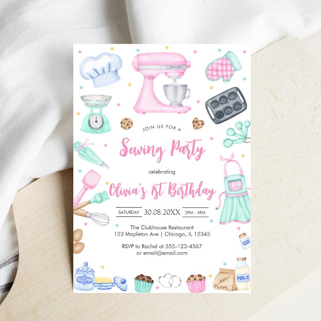 Sewing Party Birthday Invitation (Creator Uploaded)