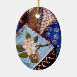 Sewing - Patchwork - Grandma's quilt Ceramic Tree Decoration