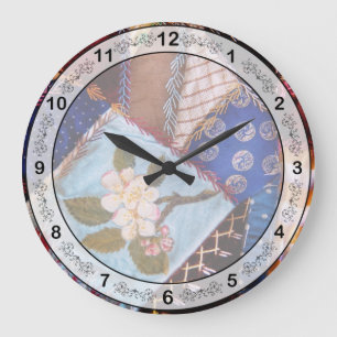 Sewing - Patchwork - Grandma's quilt  Large Clock