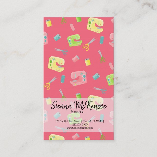 Sewing pattern business card (Front)
