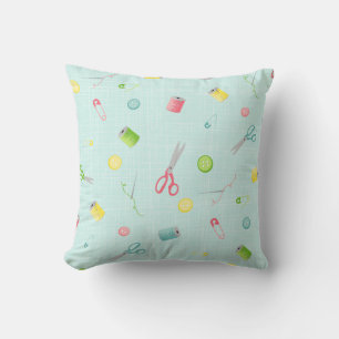 Sewing pattern cushion