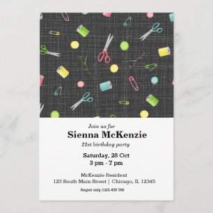 Sewing pattern invitation