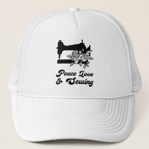 Sewing - Peace Love & Sewing Trucker Hat