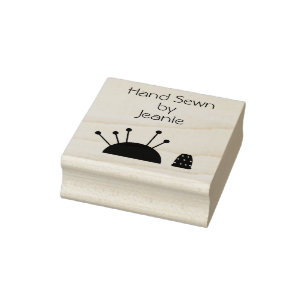 Sewing Pincushion and Thimble Rubber Stamp