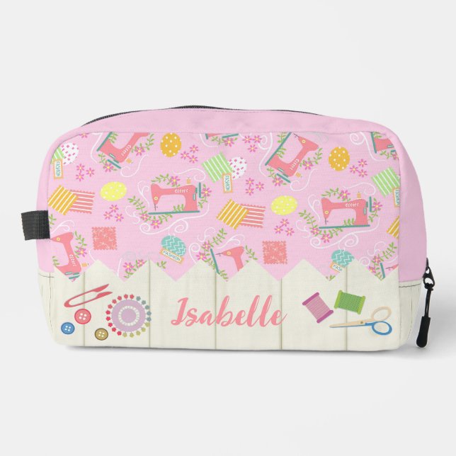 Sewing Pink Dopp Kit (Front)