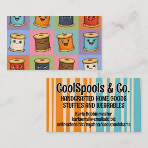 Sewing quilter quilter seamstress thread spools business card