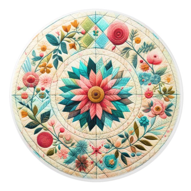 Sewing Quilting  Ceramic Knob (Front)