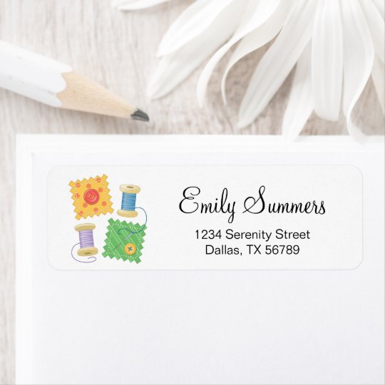 Sewing Quilting Craft Hobby Address Return Address Label