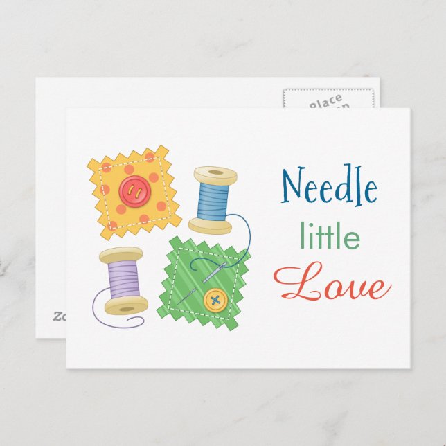 Sewing Quilting Craft Hobby Quote Postcard (Front/Back)