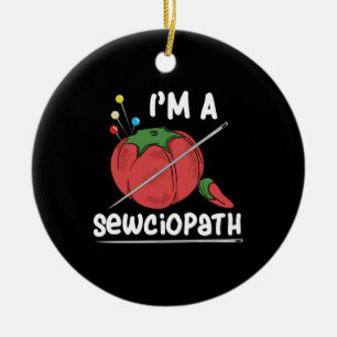 Sewing Quilting Gifts Ceramic Ornament
